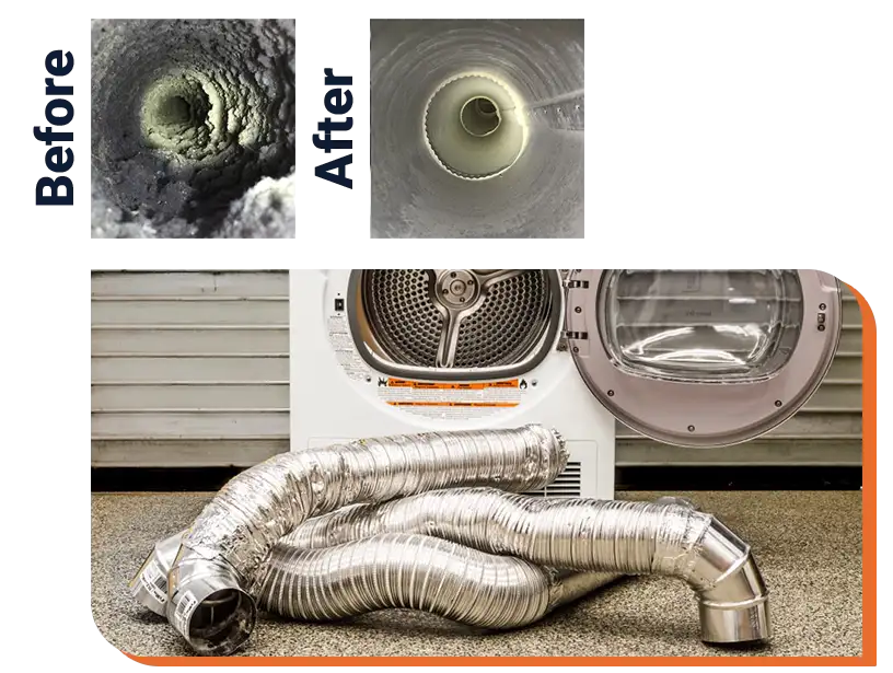 Dryer Vent Cleaning Before And After
